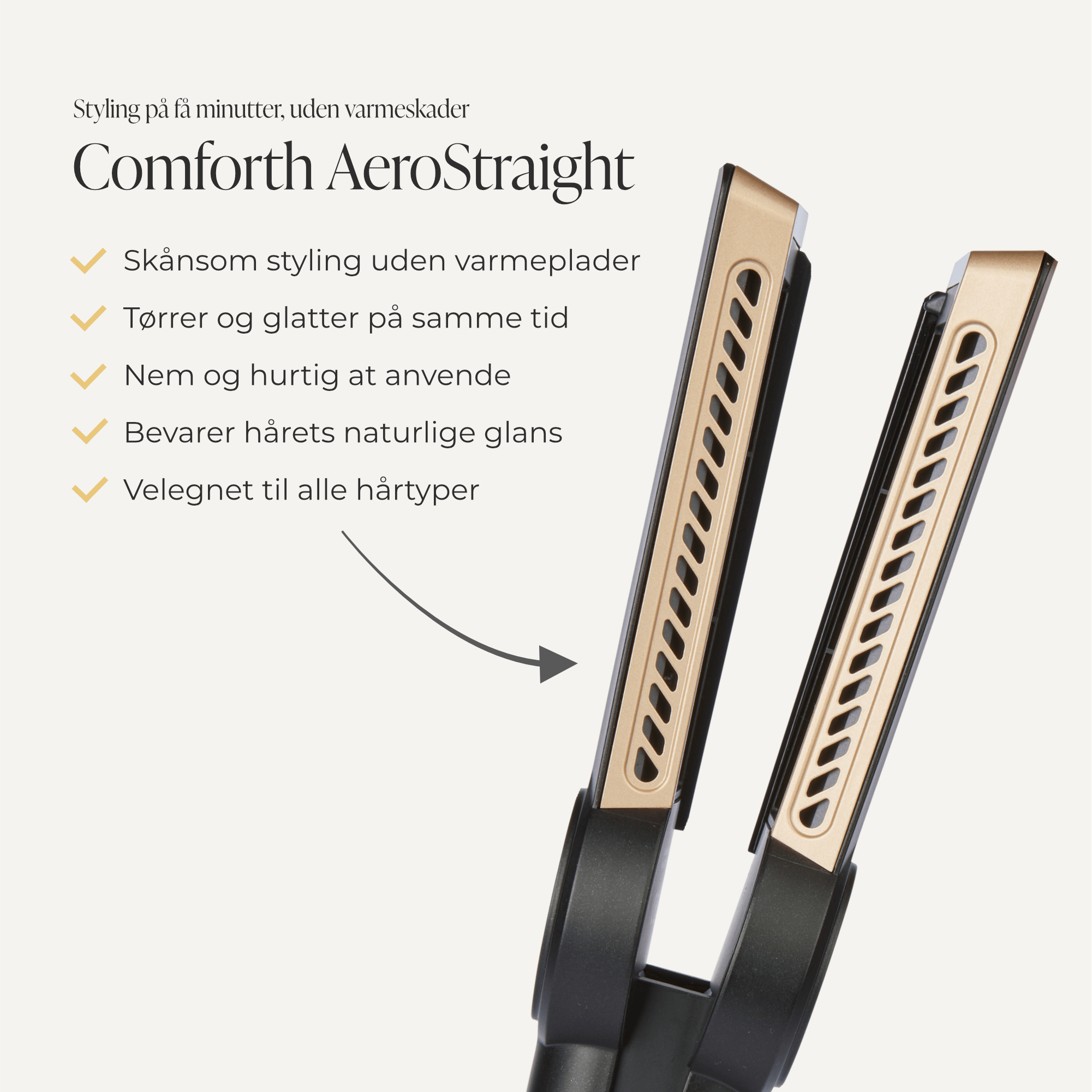 Comforth AeroStraight™ - Luftglattejern
