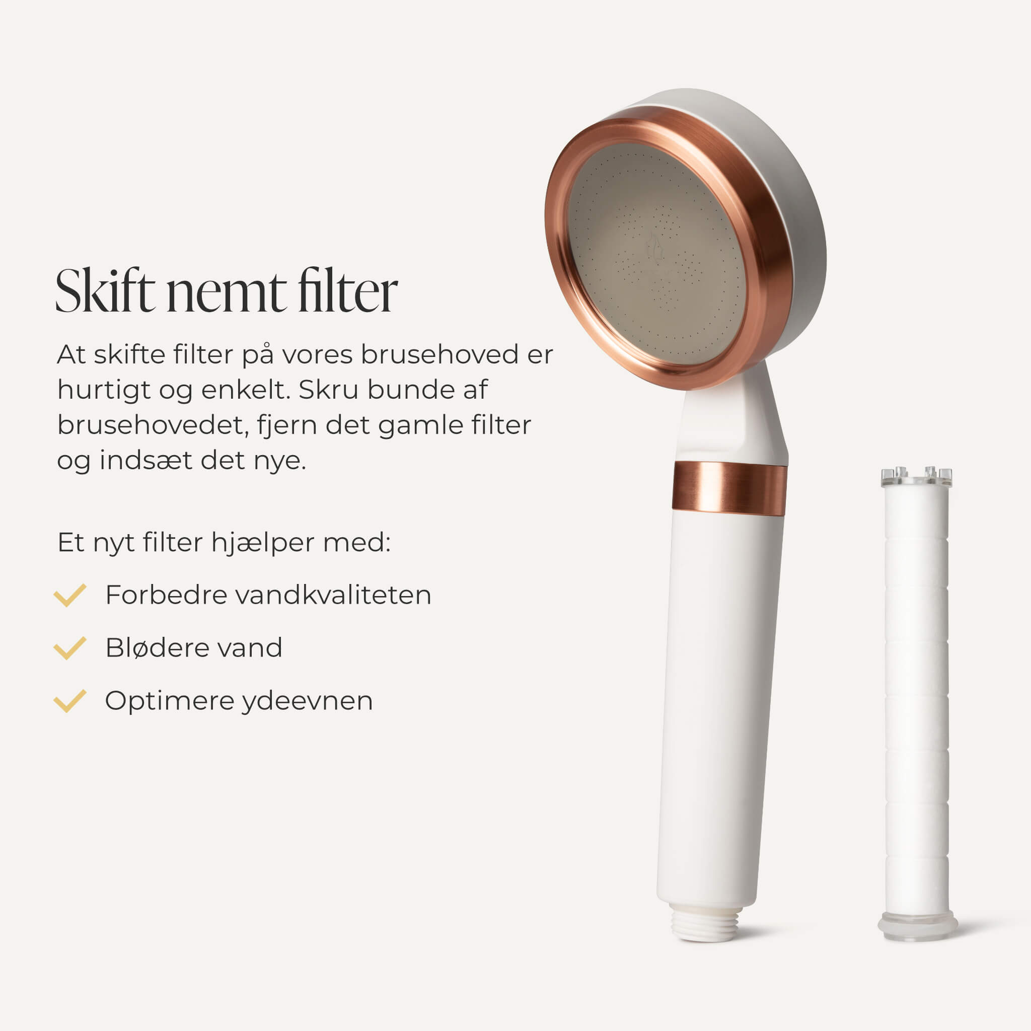 Comforth Brusehoved - Kalkfiltrerende filter