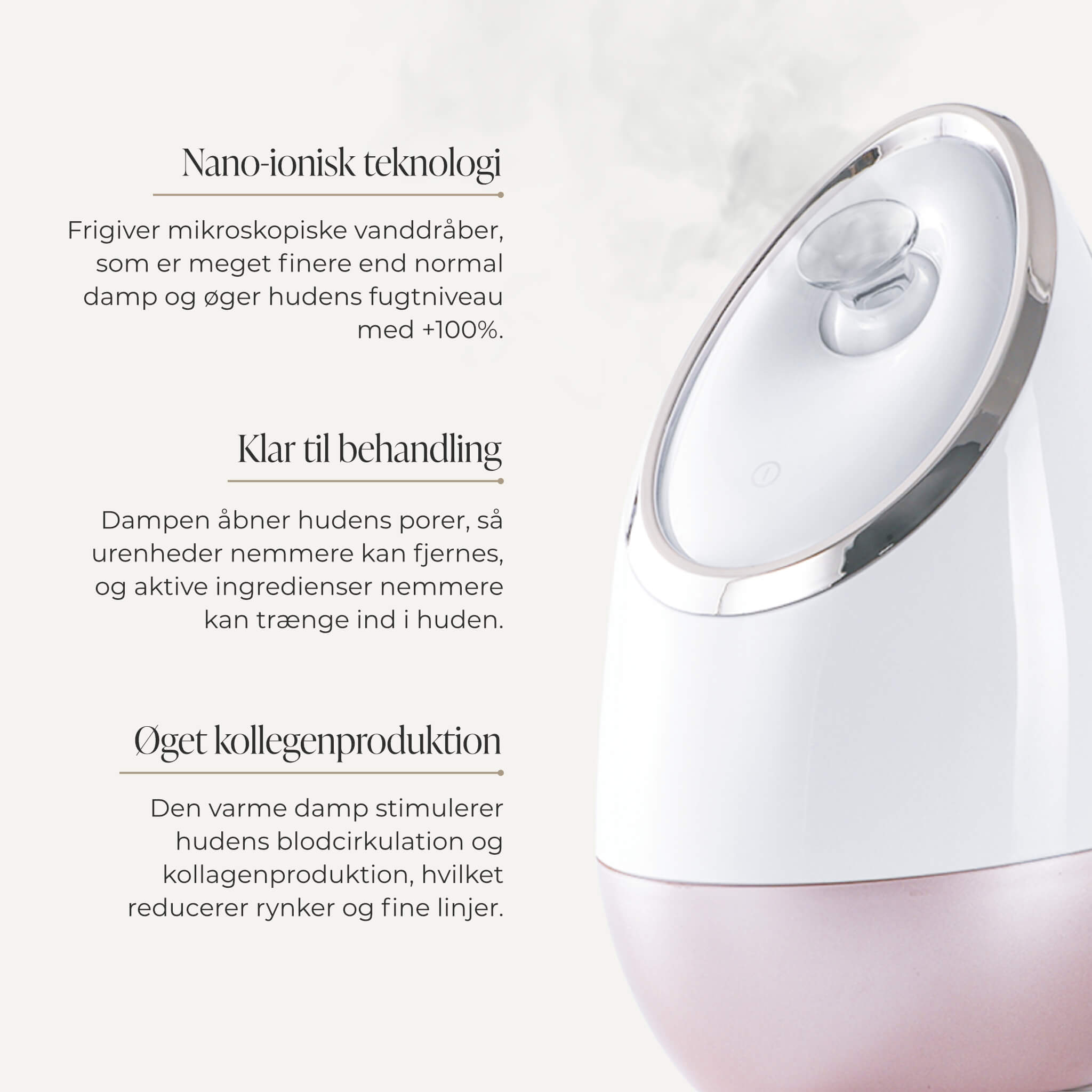 OUTLET: Comforth Nano-Ionisk Ansigtsdamper