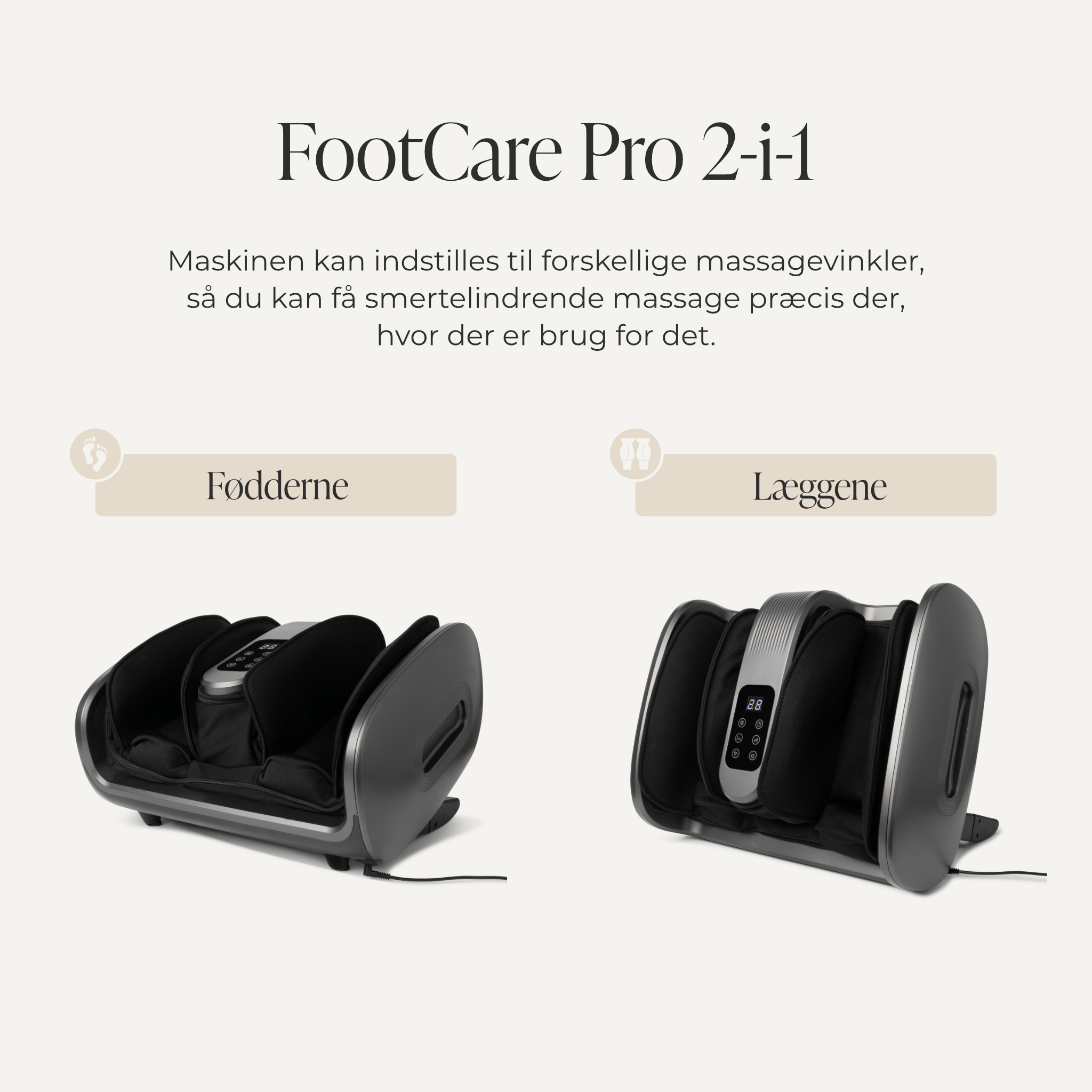 Comforth FootCare Pro 2-i-1 Læg og Fodmassage Maskine