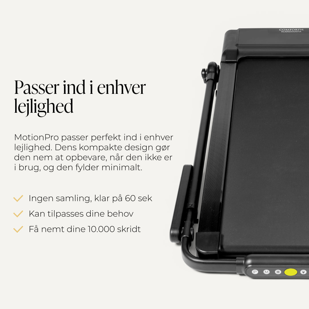 Comforth MotionPro - Udfoldeligt gå- og løbebånd til kontor og hjemmet